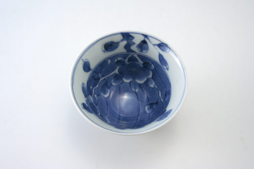 有田焼 青花 山茶花百合型煎茶