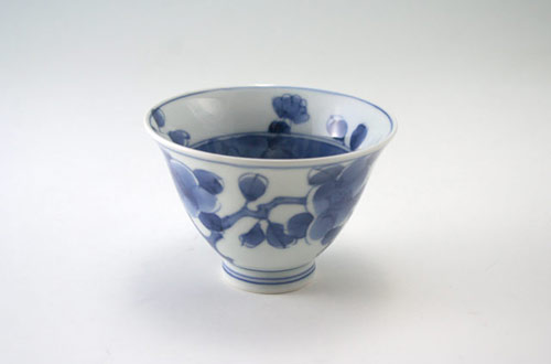 有田焼 青花 山茶花百合型煎茶