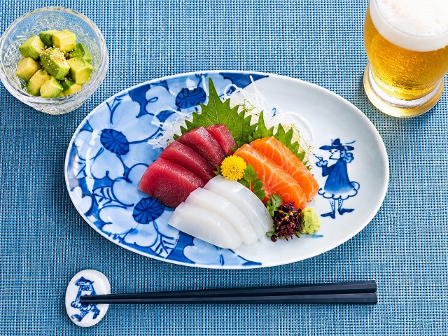 花濃とさすらい異人小判幅広焼皿