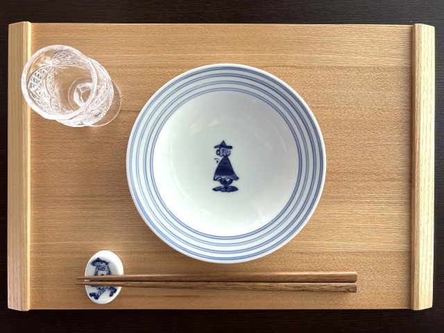 後姿プチケーキ皿 しん窯 青花